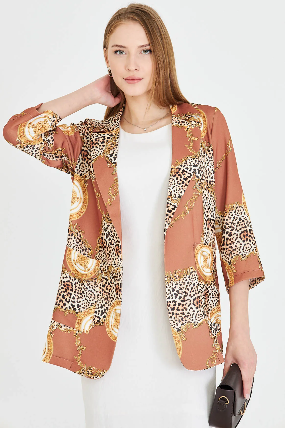 ARM-25Y001057 Bej Cepli Oversize Ceket