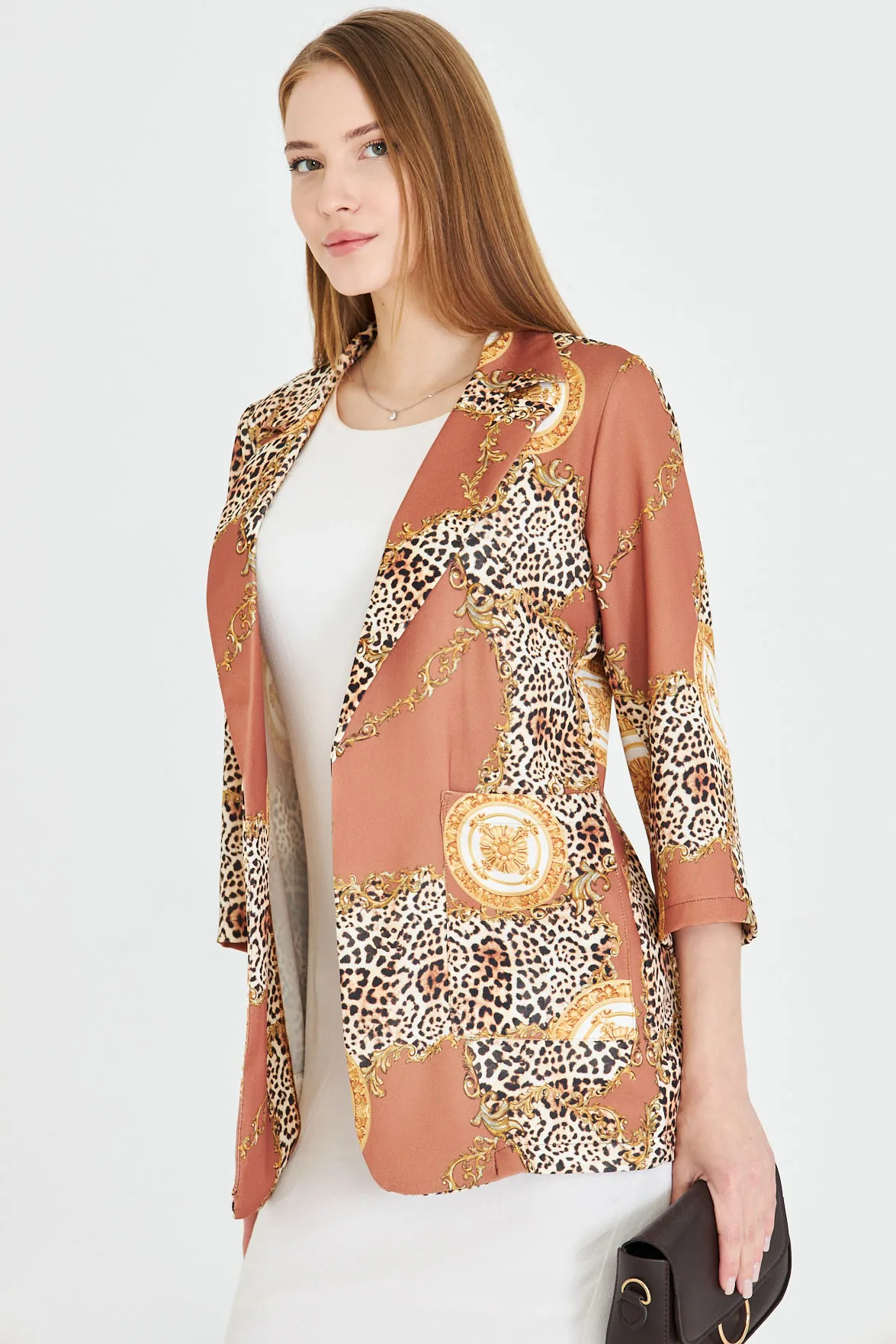 ARM-25Y001057 Bej Cepli Oversize Ceket
