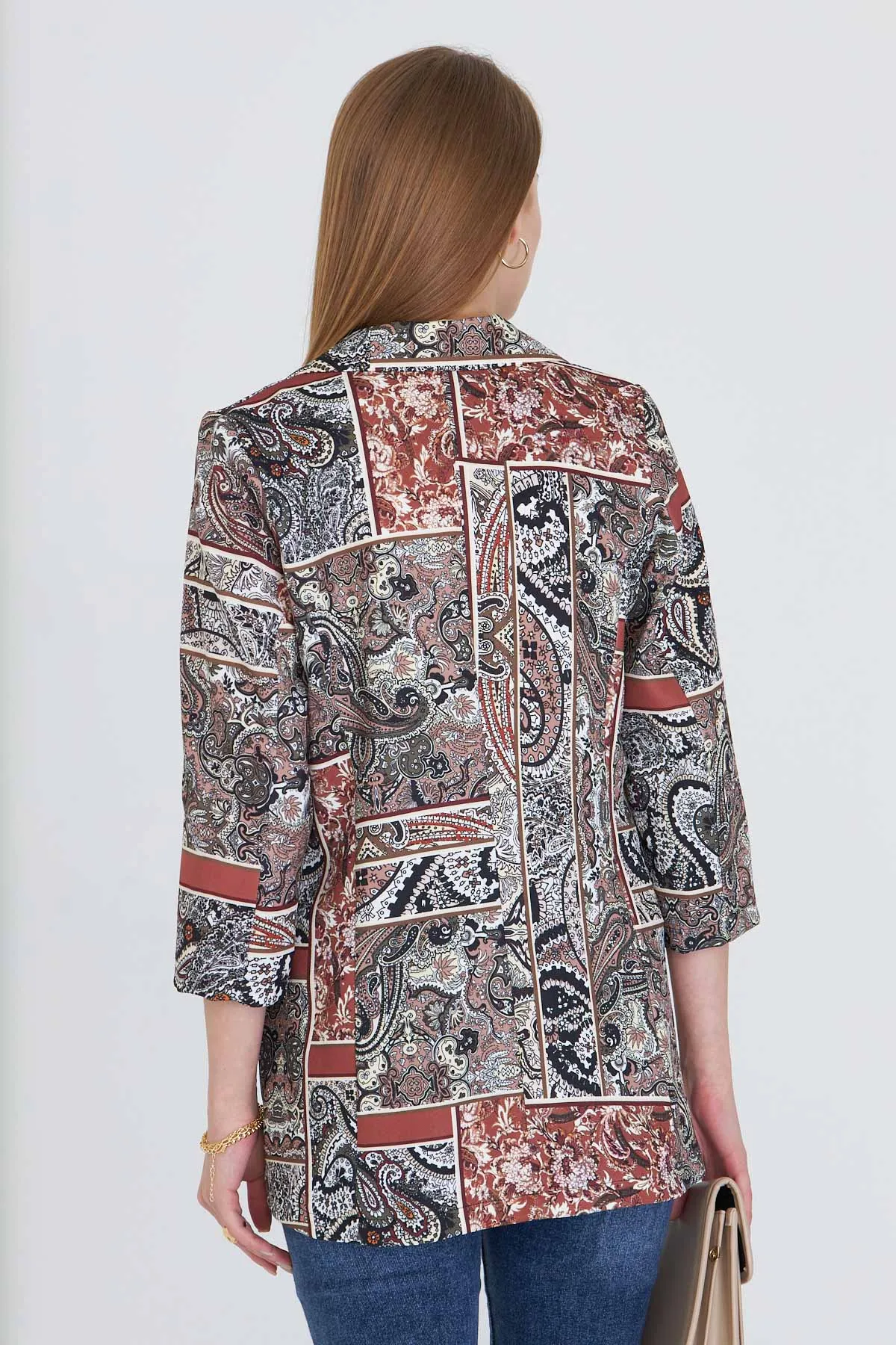 ARM-25Y001057 Kahve Cepli Oversize Ceket