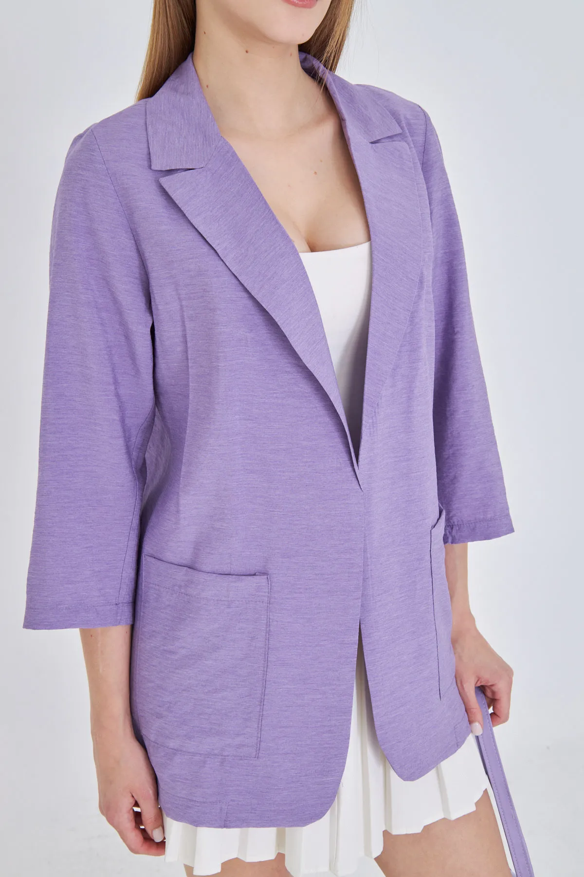 ARM-25Y001064 Lila Cepli Oversize Ceket