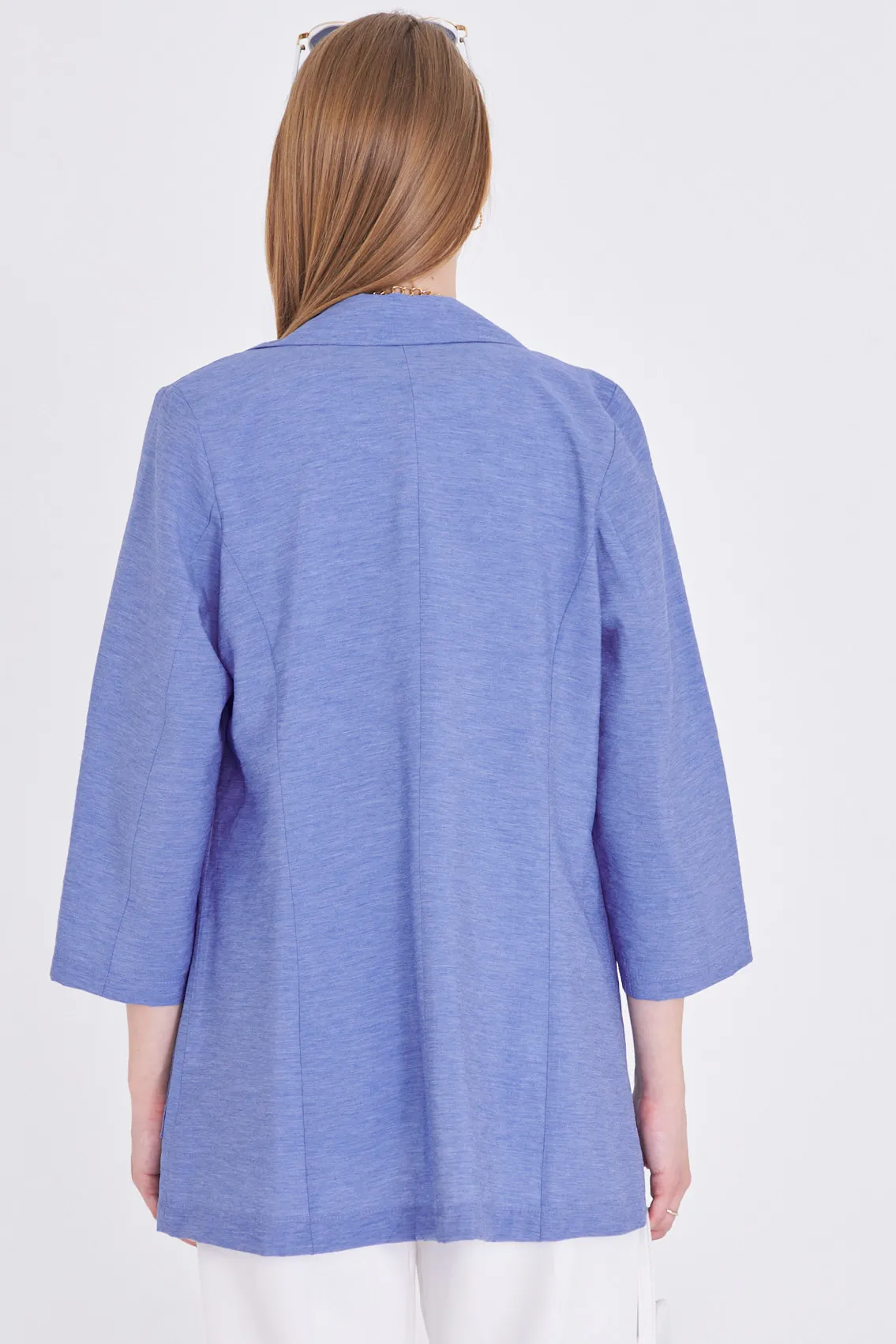 ARM-25Y001064 Mavi Cepli Oversize Ceket