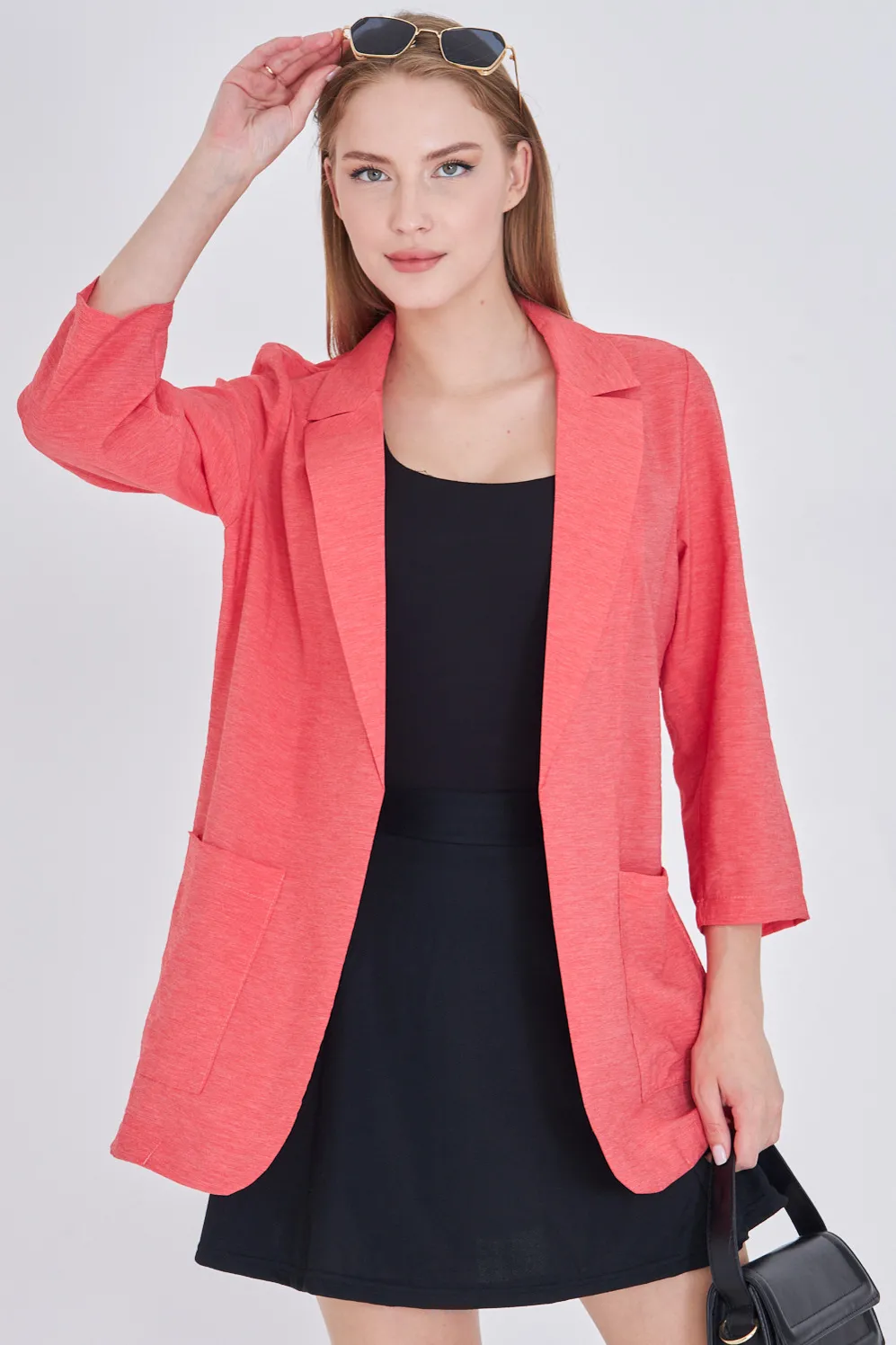 ARM-25Y001064 Pembe Cepli Oversize Ceket