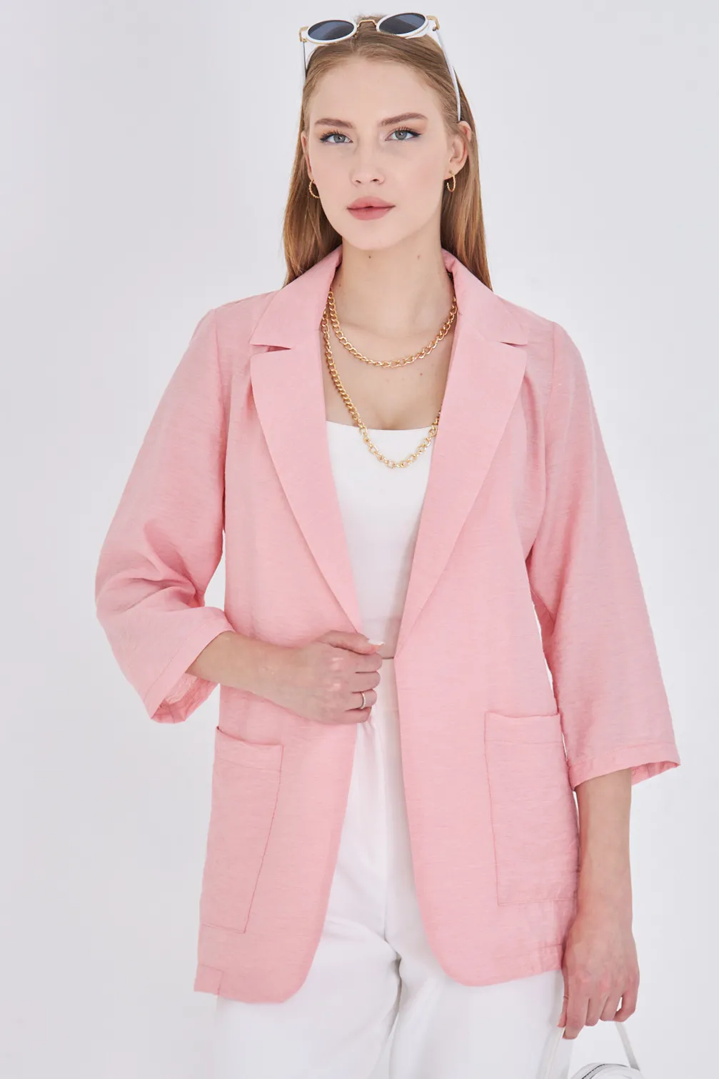 ARM-25Y001064 Pudra Cepli Oversize Ceket