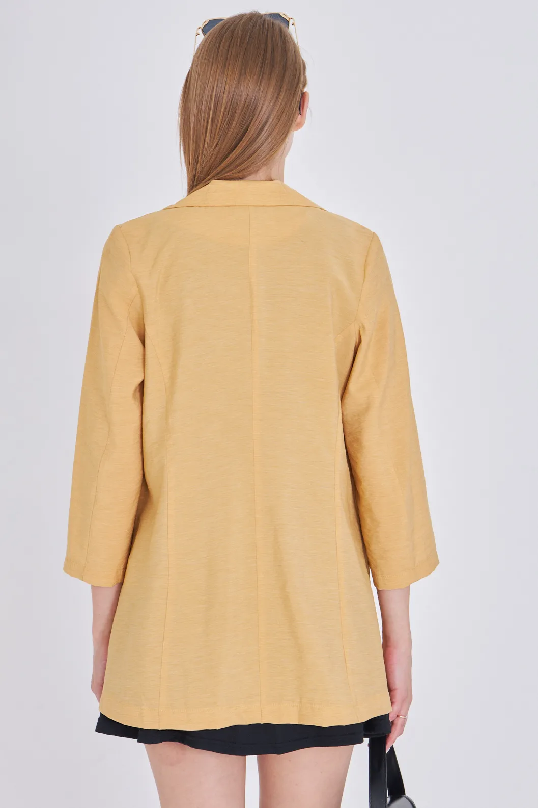 ARM-25Y001064 Sarı Cepli Oversize Ceket