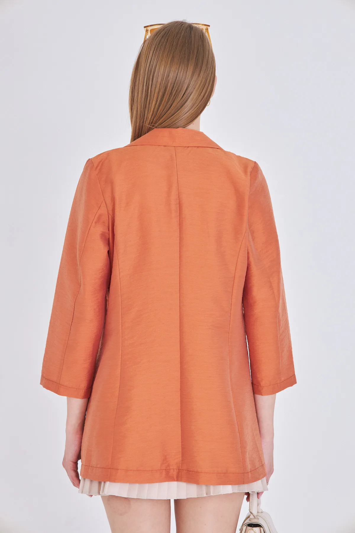 ARM-25Y001064 Turuncu Cepli Oversize Ceket